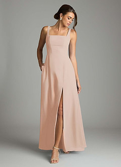 Azazie Debra Bridesmaid Dresses English Rose A-Line with Pockets Chiffon Convertible Dress image4