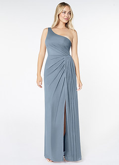 Azazie Jhene Schlussverkauf Etui One-Shoulder Gittergewebe Kleid Vintage Mauve image3