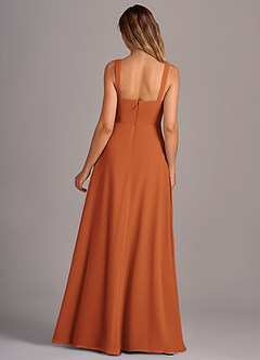 Azazie Debra Bridesmaid Dresses Cinnamon A-Line with Pockets Chiffon Convertible Dress image6
