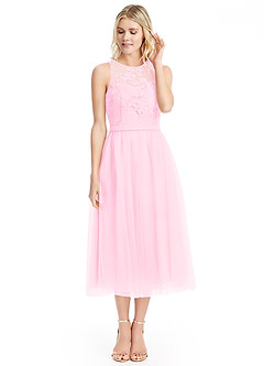 Pink Tea Length Dress