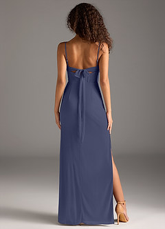 Azazie Mai Bridesmaid Dresses Stormy Sheath Pleated Mesh Dress image5