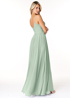 Azazie Lisbon At-home Try On Dresses Agave A-Line Sweetheart Neckline Chiffon Dress image2