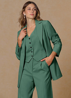 front Rowan Eucalyptus Refined Weave Performance 3-Piece Suit