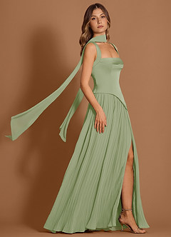Robe Longue Vert Clair Stephanie image3