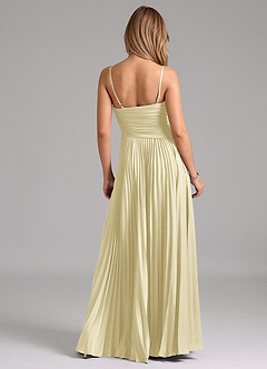 Azazie Vini Abiti da Damigella Abito A-Line in Raso Elasticizzato Plissettato Sorbetto Al Limone image6