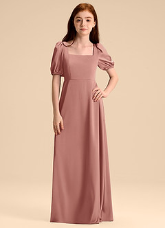 Azazie Briar Junior Robe Trapèze en Satin extensible Arc Rosette image6