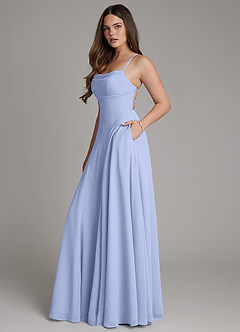 Azazie Irelia Bridesmaid Dresses Ice A-Line Sweetheart Neckline Chiffon Dress image2