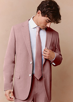 front James Dusty Rose Structured Stretch Suit