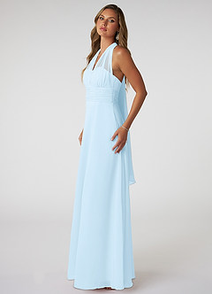 Azazie Fifi Bridesmaid Dresses Sky Blue A-Line Strapless Chiffon Convertible Dress image5