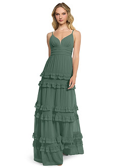 Azazie Rachel Brautjungfernkleider A-Linie Chiffon Kleid Seemoos image1