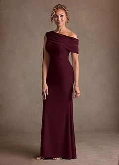 Azazie Bassi Suknie dla Matki Panny Młodej Syrena Zza ramienia Siatka Długość podłogi Sukienka image5