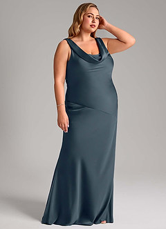 Azazie Rylina Bridesmaid Dresses Twilight Mermaid Stretch Satin Dress image10