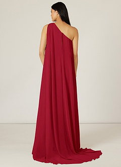 Sexy Mermaid One Shoulder Chiffon Long Prom Dresses Party Dress 20th Birthday Outfits Graduation Dresses DH1878