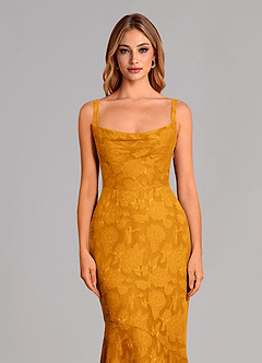 Azazie Aubrey Brudtärnklänningar Klä av Sjöjungfru i Blommig Utbrändhet Rosett Knäck image6