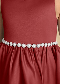 Azazie Julietta Blumenmädchenkleider Ballkleid Cabrio Tüll Kleid Rost image10