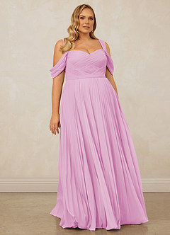 Christian Siriano Bridal for Azazie 1013 Bridesmaid Dresses Candy Pink A-Line Off the Shoulder Chiffon Dress image10