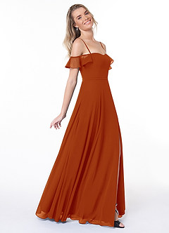 Azazie Agretta Bridesmaid Dresses A-Line Ruched Chiffon Floor-Length Dress image5