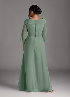 Azazie Jaycee Abiti per la Madre della Sposa Abito A-Line in Chiffon Salvia Argentata image8