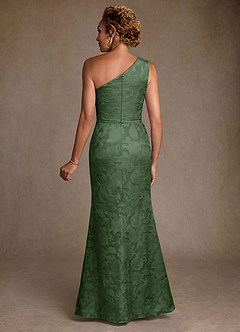 Azazie Joylin Mother of the Bride Dresses Eucalyptus Trumpet One Shoulder Floral Burnout Dress image2