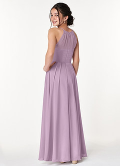 Azazie Ginger Junior Wisteria A-Line Pleated Chiffon Dress image2