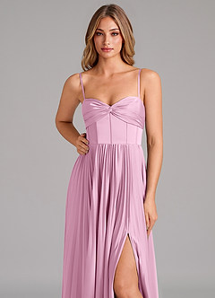 Azazie Akiko Bridesmaid Dresses Candy Pink A-Line Sweetheart Neckline Stretch Satin Dress image8