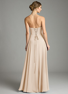 Azazie Ayla Abiti da Damigella Abito A-Line in Chiffon Scollo a Cuore Alabastro Bianco image2