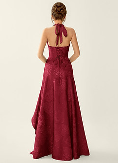 Anliem Borgogna Abito da ballo in jacquard image5