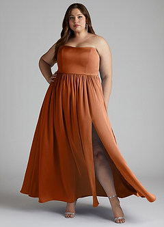 Azazie Morana Final Sale Amethyst A-Line Off the Shoulder Stretch Satin Convertible Dress image11