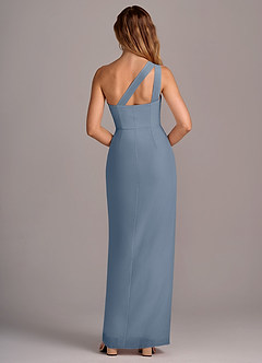 Azazie Tatianna Jurken voor bruidsmeisjes Jurk van Chiffon met Kolom One-Shoulder Schemering image2