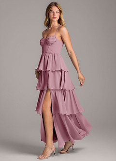 Azazie Alanna Bridesmaid Dresses Vintage Mauve A-Line Sweetheart Neckline Chiffon Dress image4