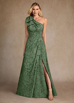 Azazie Easton Mother of the Bride Dresses Eucalyptus Ball-Gown One Shoulder Floral Burnout Dress image1
