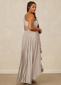 Christian Siriano Bridal for Azazie 1008 Bridesmaid Dresses Frost A-Line One Shoulder Stretch Satin Dress image13