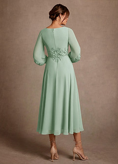 Azazie Ana Klänningar till brudens mor Klä A-Line i Chiffong Spets Agave image3