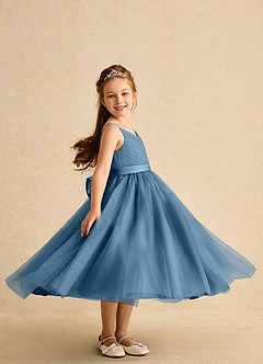 Azazie Patootie Flower Girl Dresses Bermuda A-Line Spaghetti Strap Tulle Dress image3