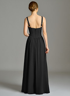 Azazie Porscha 신부 들러리 드레스 A라인 스윗하트 네크라인 쉬폰 바닥 길이 드레스 image6