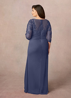 Azazie Fatemah Mother of the Bride Dresses Stormy Mermaid Scoop Lace Lace Dress image9