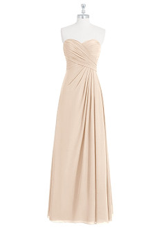 Azazie Arabella Allure Robes de demoiselle d'honneur Robe Trapèze Convertible en Mousseline de soie Encolure en Forme de Cœur Albâtre Blanc image18