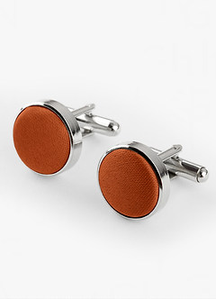 front Rounded Matte Satin Cuff Links