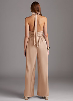 Azazie Oli Brudtärnklänningar Jumpsuit av i Stretch Satin Plisserad image2
