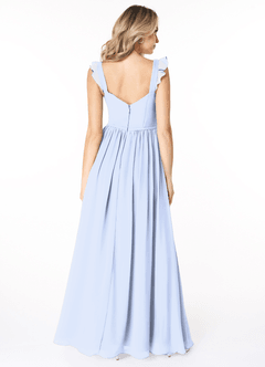 Azazie Stassie Bridesmaid Dresses Ice A-Line Sweetheart Ruched Chiffon Dress image2