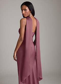 Azazie Saylor Bridesmaid Dresses Desert Rose Mermaid Strapless Stretch Satin Dress image7