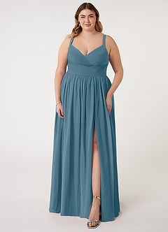 Azazie Chanel Bridesmaid Dresses Bermuda A-Line Pleated Chiffon Dress image8