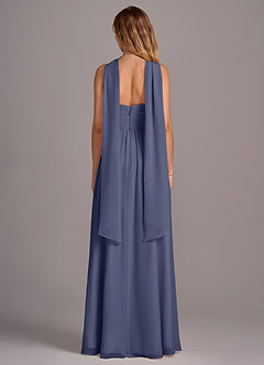 Azazie Joni Jurken voor bruidsmeisjes Converteerbaar Jurk van Chiffon met A-Lijn Strapless Stormachtig image7