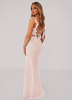 Barbie ♥ Azazie Bridesmaid Dresses Rose Petal Mermaid Corset Chiffon Dress image3