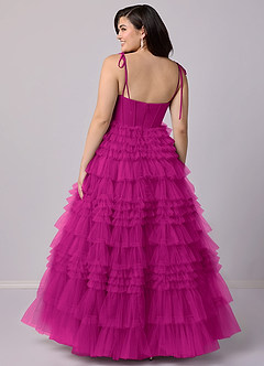 Barbie ♥ Azazie Bridesmaid Dresses Fuchsia A-Line Sweetheart Neckline Tulle Dress image7