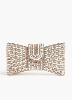 front Beaded Bowtie Clutch