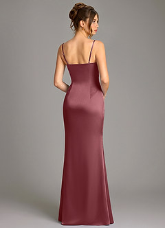 Azazie Reverie Bridesmaid Dresses Desert Rose Mermaid Corset Stretch Satin Dress image4