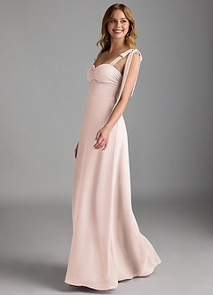 Azazie Lizet Bridesmaid Dresses Rose Petal A-Line Sweetheart Neckline Chiffon Dress image4