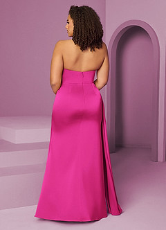 Barbie ♥ Azazie Bridesmaid Dresses Barbie Pink Mermaid Pleated Stretch Satin Dress image12