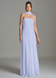 Azazie Ilana Robes de demoiselle d'honneur Robe Trapèze en Mousseline de soie Sans bretelles Lavande image4